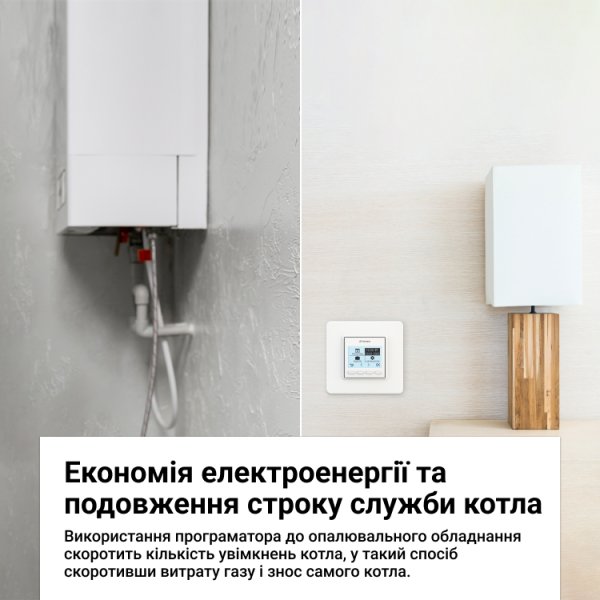 Терморегулятор terneo pro dry contact білий сухий контакт