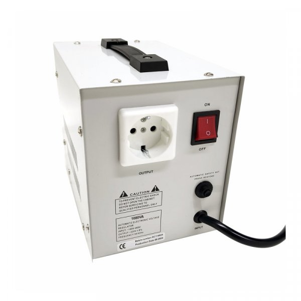 Стабилизатор напряжения SDR-1000, 1кВА, белый напольный корпус ElectrO