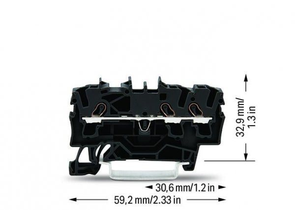 Клема Wago 2002-1305 Topjob S 2,5 мм (чорна)