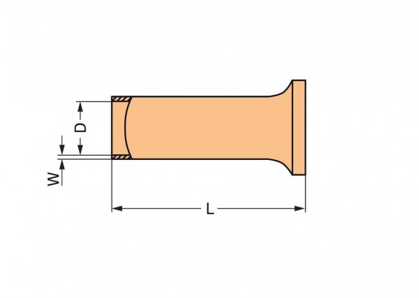 Наконечник Wago 216-109 без ізоляції 10,0 мм² 12 мм