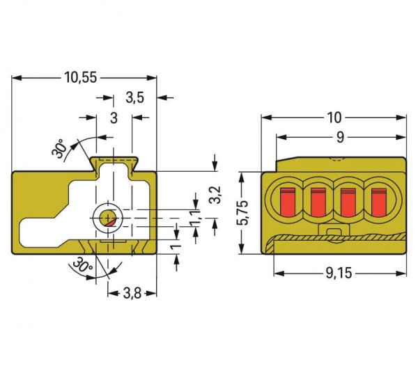 Розеточная клемма WAGO 243-721 серая
