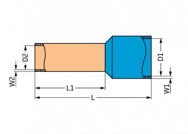 Ізольований наконечник Wago 216-204 1,5 мм² 8,0 мм