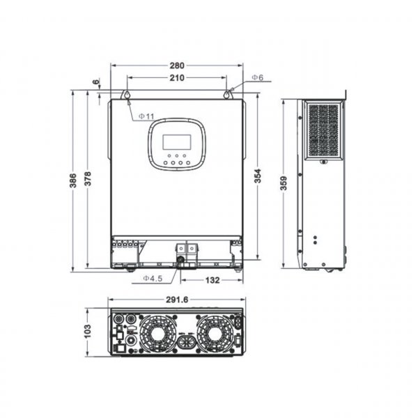 EUROELECTRIC Інвертор сонячний автономний 3000W (1) Inverter-3000W(S)
