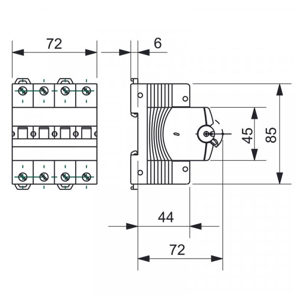 Автоматичний вимикач GEWISS 4P C 32А 6кА (GW92090)