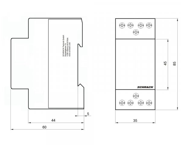 Контактор модульний 25А 4НО 230В AC Schrack BZ326461ME
