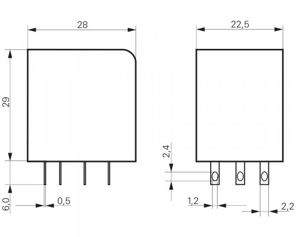 Реле промежуточное 3 перекидных контакта 10A 230В AC Schrack PT370730