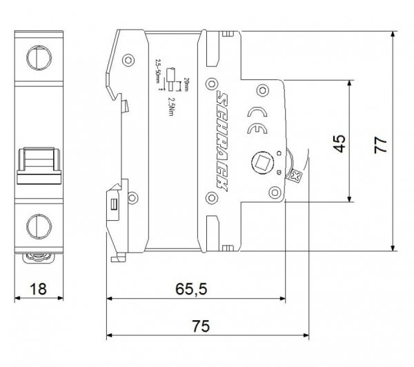 Выключатель нагрузки 125А 1P Schrack AZ200221