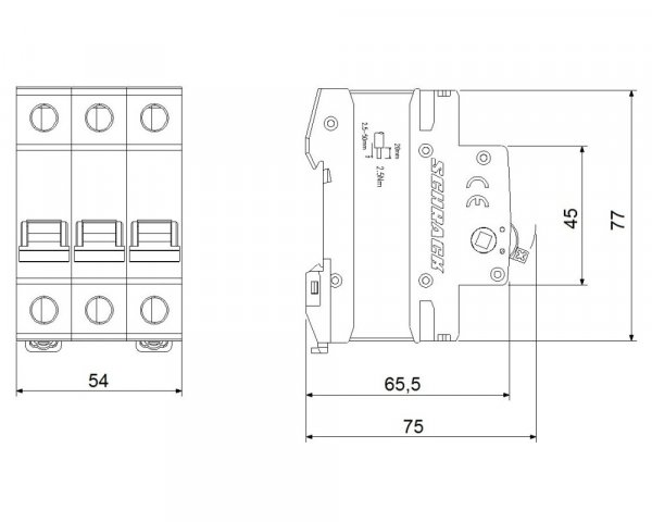Выключатель нагрузки 32А 3P Schrack AZ200243