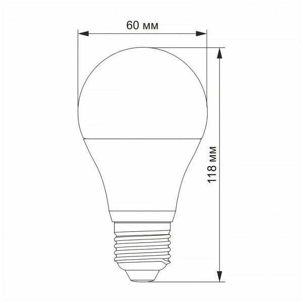 LED лампа VIDEX A60h 11.8W E27 4100K