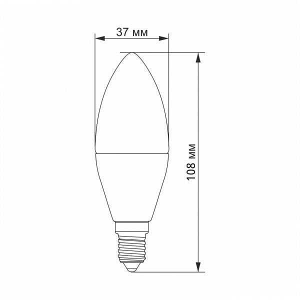 LED лампа VIDEX C37h 4.9W E14 4100K