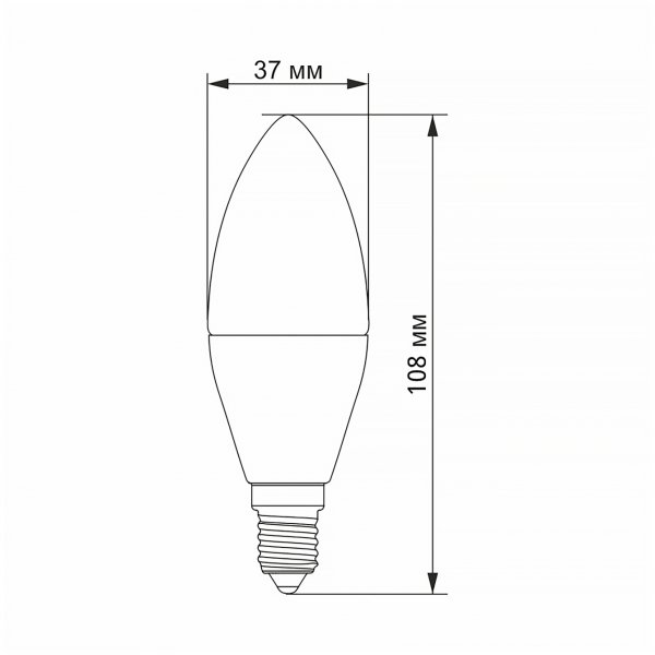 LED лампа VIDEX C37h 6W E14 4100K