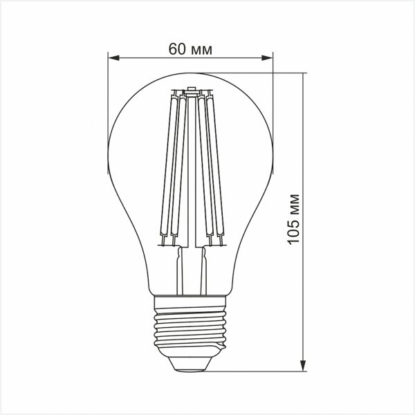 LED лампа VIDEX Filament A60F 10W E27 4100K