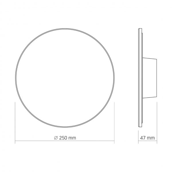 LED светильник настенный IP65 VIDEX WL03 18W 3000K-4000K-6500K Black