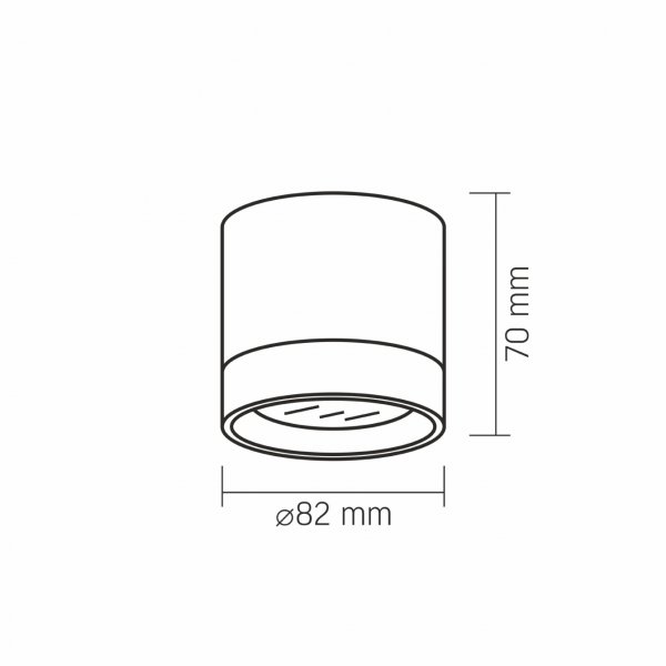 Светильник VIDEX IP44 под лампу GX53 накладной Черный VL-SPF19A-B