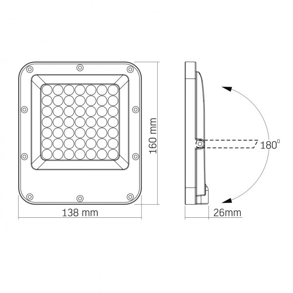 LED прожектор PREMIUM VIDEX F2 30W 5000K