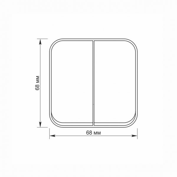 IP20 Выключатель внешний двухклавишный белый VIDEX BINERA
