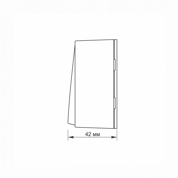 IP20 Выключатель внешний одноклавишный проходной белый VIDEX BINERA