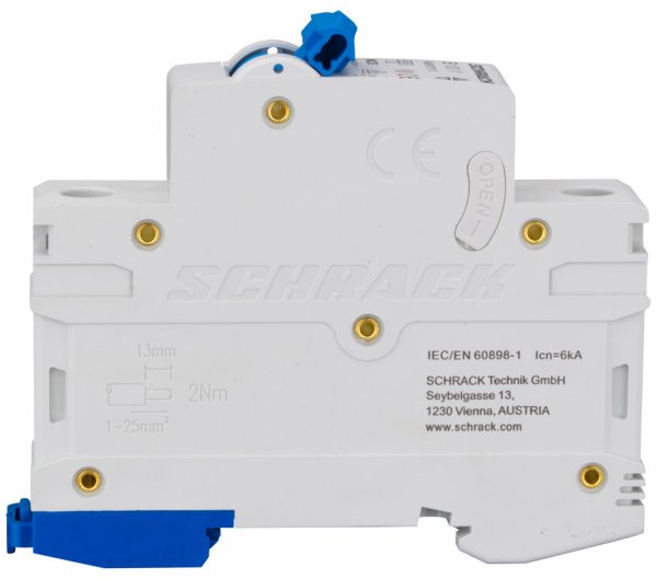 Автоматичний вимикач 6кА 1P 25А х-ка B Schrack AM618125