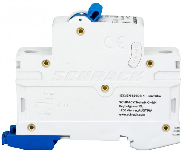 Автоматический выключатель 6кА 1P 50А х-ка C Schrack AM617150