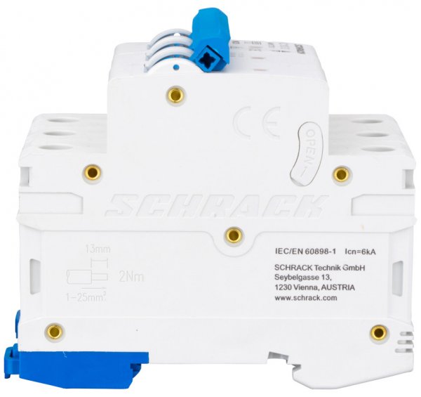Автоматичний вимикач 6кА 3P 16А х-ка C Schrack AM617316