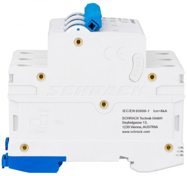 Автоматичний вимикач 6кА 3P 6А х-ка C Schrack AM617306
