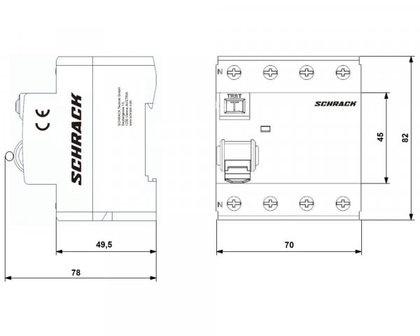 ПЗВ 10кА/30мА 4P 25А тип AC Schrack AR002103