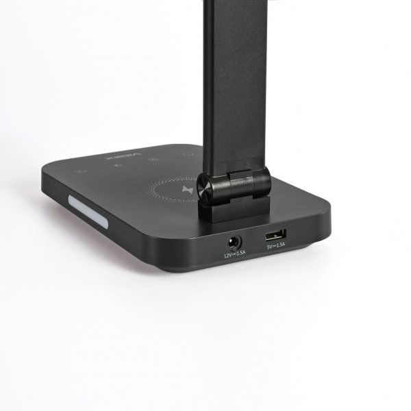 LED лампа настiльна з бездротовою зарядкою VIDEX VL-TF17B 18W 1800-6500K