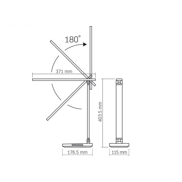 LED лампа настiльна з бездротовою зарядкою VIDEX VL-TF17B 18W 1800-6500K