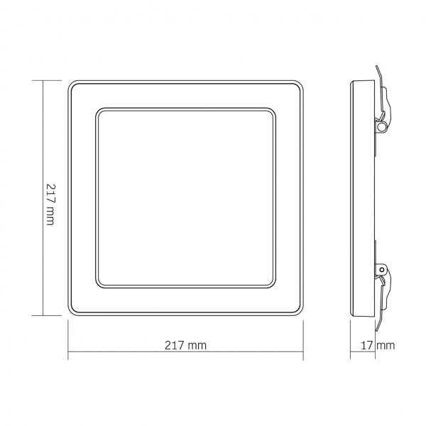 LED світильник квадратний VIDEX DL6S 18W 3000K-4000K-6500K White