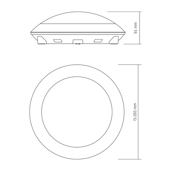 Светильник IP65 под лампу E27 VIDEX VL-BHR-E2726SB с датчиком движения