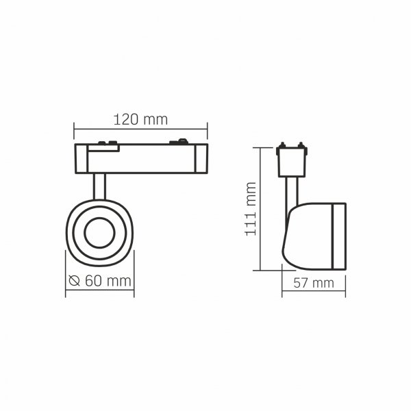 Светильник МАГНИТНЫЙ трековый VIDEX LA78B 18W 4000K 48V Black