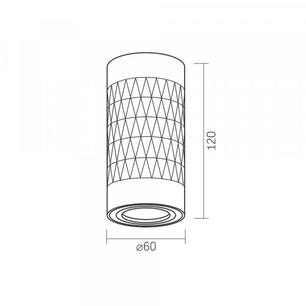 Светильник VIDEX под лампу GU10 SPF03A накладной белый + серебристая призма