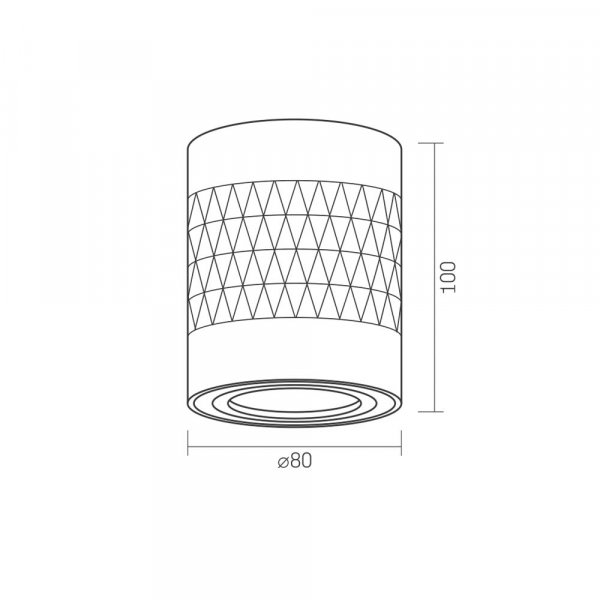 Светильник VIDEX под лампу GU10 SPF04A накладной белый + белая призма