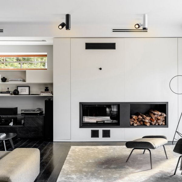 Світильник VIDEX під лампу GU10 SPF07 накладний поворотний подвійний білий + чорне кільце