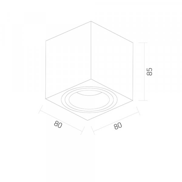 Светильник VIDEX под лампу GU10 SPF01 накладной черный