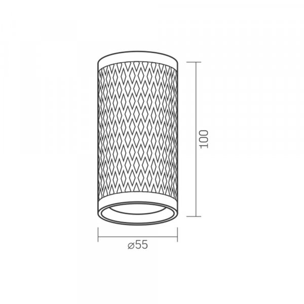 Светильник VIDEX под лампу GU10 SPF02A накладной черная призма
