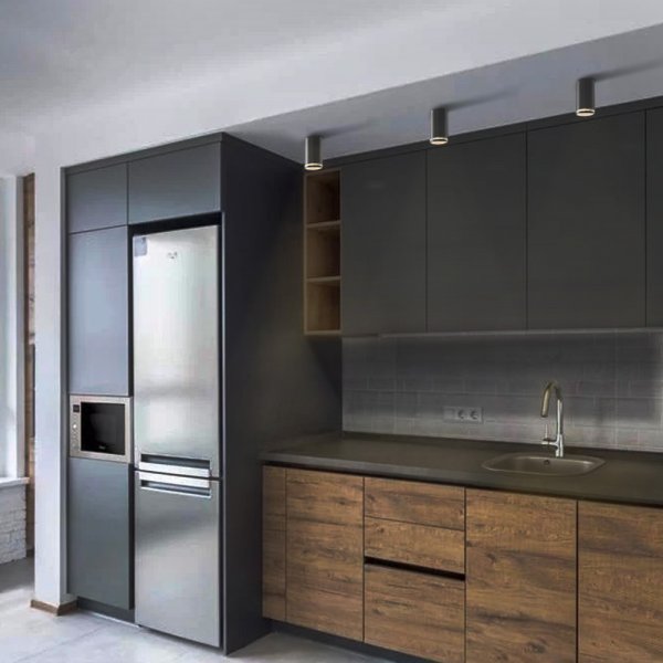 Светильник VIDEX под лампу GU10 SPF05A накладной черный