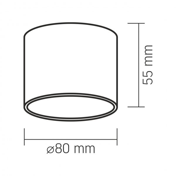 Светильник VIDEX под лампу GX53 накладной Черный (VL-SPF26A-B)