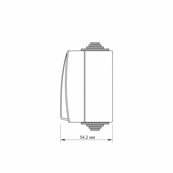 IP65 Кнопка звонка серая VIDEX BINERA