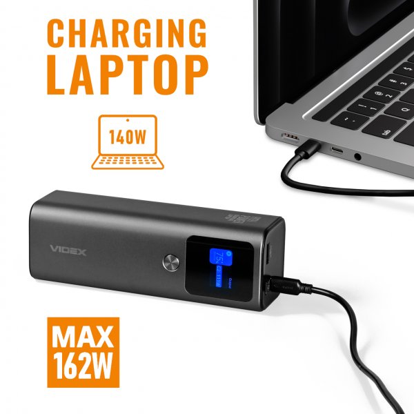 Пауэрбанк 30000mAh VIDEX VPB-316 162W PD140W +Display