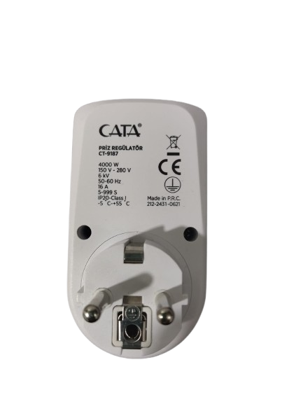 Реле контролю напруги в розетку CATA CT-9186 4000W 000060287