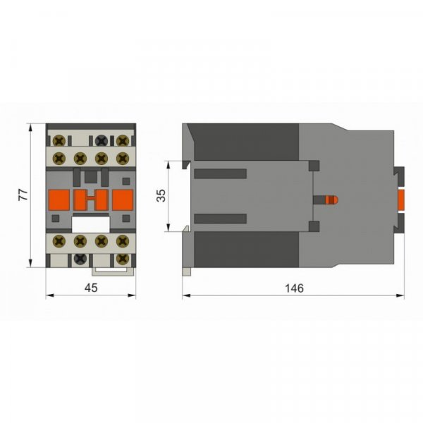 Контактор постійного струму ПМЛоDC-1-32, тип DC, 32А, котушка 24В, AC3, 1NO, Electro