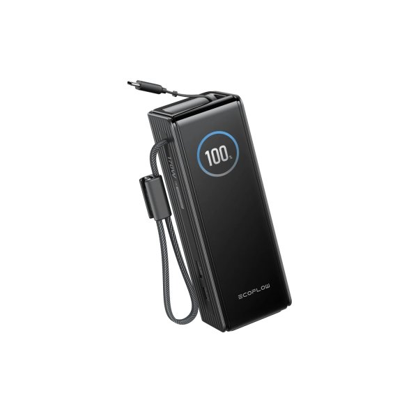 Павербанк EcoFlow RAPID Power Bank з кабелями 25000mAh чорний