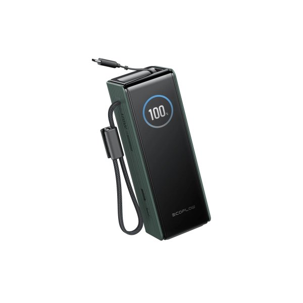 Павербанк EcoFlow RAPID Power Bank з кабелями 25000mAh зелений