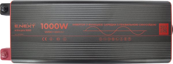 Інвертор з функцією зарядки e.inv.pro.1000 12/220В 1000Вт, чистий синус s073002 E.NEXT