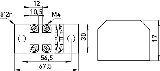 Клемна колодка захищена e.tc.protect.35.4, 35А, 4 полюса p056012 E.NEXT