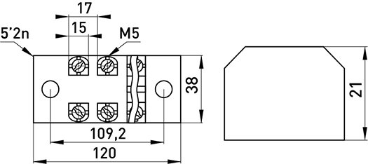 Клемна колодка захищена e.tc.protect.45.6, 45А, 6 полюсів p056017 E.NEXT
