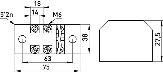 Клемна колодка захищена e.tc.protect.60.3, 60А, 3 полюса p056019 E.NEXT