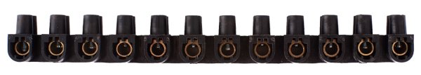 Клеммная колодка делимая, 12 групп e.tc.stand.12.2.5.black, 2 А, чёрная s016015 E.NEXT