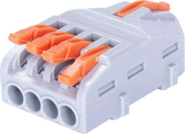 Клемна колодка з'єднувальна e.lc.pro.aw.uni.pl.1-4 з натискним важелем універсальна p0660014 E.NEXT